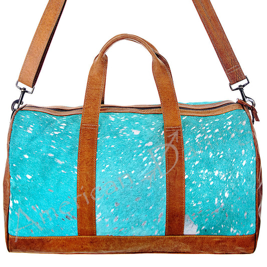 Teal Acid Wash Duffel