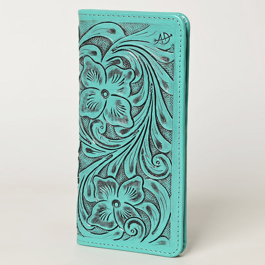 Teal Tooled Wallet