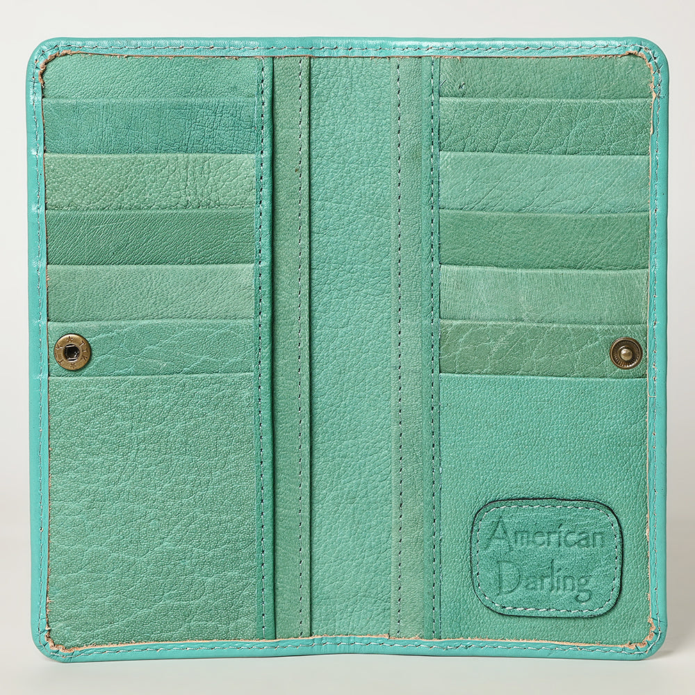 Teal Tooled Wallet