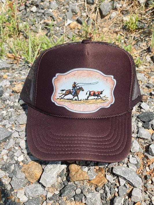 Western Buckle Brown Trucker Hat